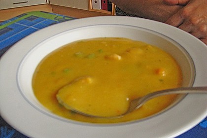 Kartoffelsuppe mit Krabben 1