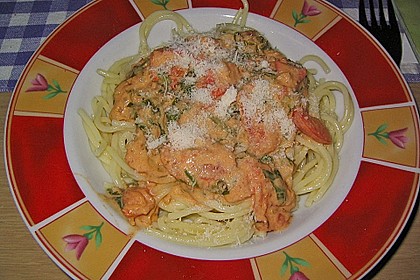 Spaghetti mit einer Tomaten - Brunch - Sauce 2