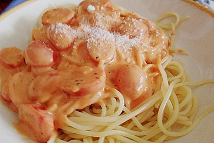 Spaghetti mit einer Tomaten - Brunch - Sauce 4