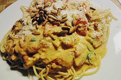 Spaghetti mit einer Tomaten - Brunch - Sauce 7