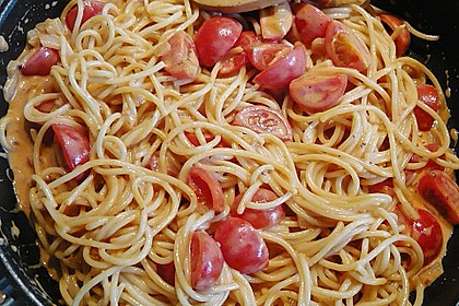 Spaghetti mit einer Tomaten - Brunch - Sauce 9