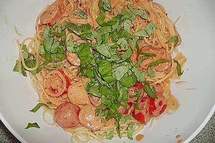 Spaghetti mit einer Tomaten - Brunch - Sauce 15