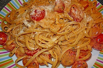 Spaghetti mit einer Tomaten - Brunch - Sauce 17