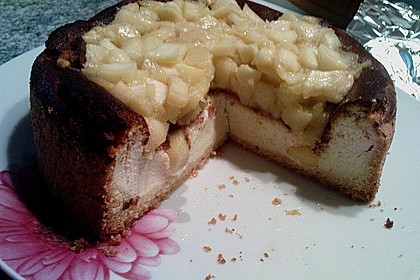 K&auml;sekuchen mit Apfelkompott 2