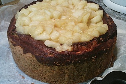 K&auml;sekuchen mit Apfelkompott 3