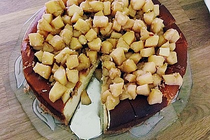 K&auml;sekuchen mit Apfelkompott 5