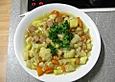 Blumenkohl - K&auml;se - Suppe mit Hackfleisch