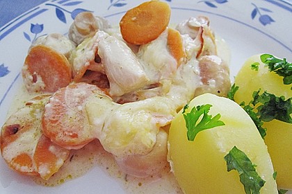 &Uuml;berbackenes Sommergeschnetzeltes 1