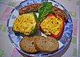 Gef&uuml;llte Paprika mit Frisch- und  Schafsk&auml;se