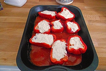 Gef&uuml;llte Paprika mit Frisch- und  Schafsk&auml;se 1