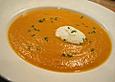 Karottencremesuppe mit Paprika