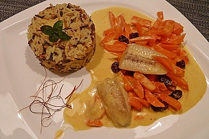 Möhren - Bananen - Ragout mit Nussreis