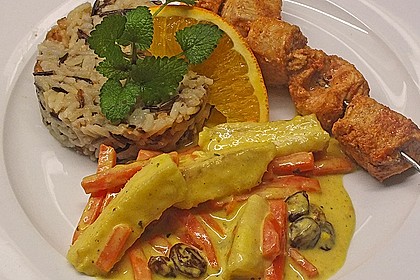 Möhren - Bananen - Ragout mit Nussreis 2