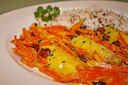 Möhren - Bananen - Ragout mit Nussreis 7