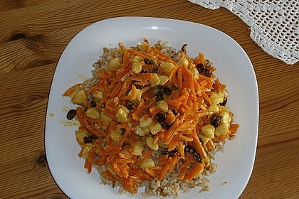 Möhren - Bananen - Ragout mit Nussreis 11
