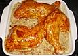 Brath&auml;hnchen im Semmelkn&ouml;del - Bett