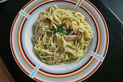 Spaghetti carbonara mit frischen Nudeln 2