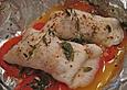 Tomatenfisch in Alufolie