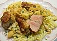Schweinemedaillons mit Apfel - Meerrettichsauce