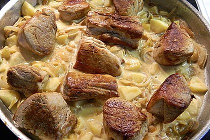 Schweinemedaillons mit Apfel - Meerrettichsauce 1
