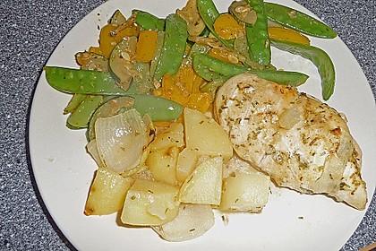 Knoblauch - Kr&auml;uter - Huhn mit Rosmarinkartoffeln und Gem&uuml;se 1