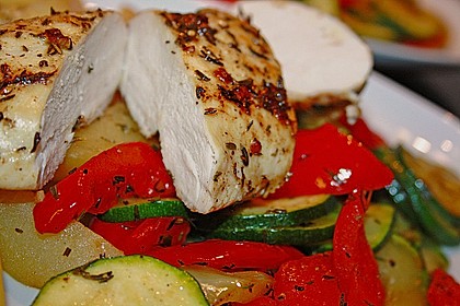 Knoblauch - Kr&auml;uter - Huhn mit Rosmarinkartoffeln und Gem&uuml;se 15