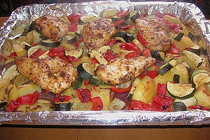 Knoblauch - Kr&auml;uter - Huhn mit Rosmarinkartoffeln und Gem&uuml;se 17