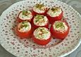 Gef&uuml;llte Tomaten mit Schafsk&auml;se - Creme