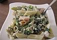 Pasta mit Mangold, R&auml;ucherlachs und Gorgonzolasauce