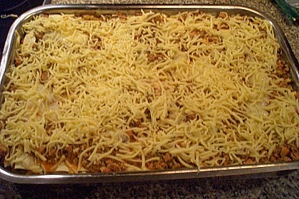 Lasagne mit Hackfleisch und Porree