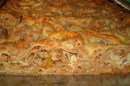 Lasagne mit Hackfleisch und Porree 6