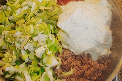 Lasagne mit Hackfleisch und Porree 7