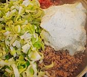 Lasagne mit Hackfleisch und Porree (Bild)