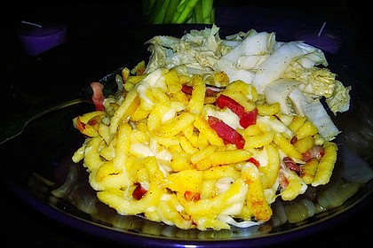 Käsespätzle mit Speck 8