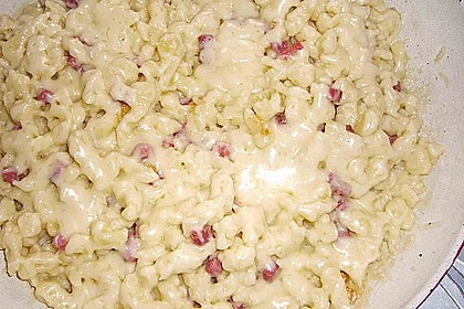 Käsespätzle mit Speck 9