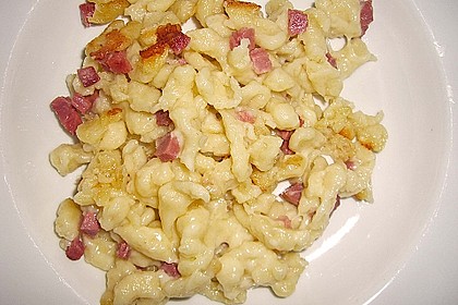 Käsespätzle mit Speck 13