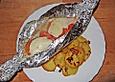 Fischbonbon mit Bratkartoffeln