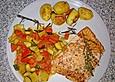 Wildlachs mit Ratatouille - Gem&uuml;se