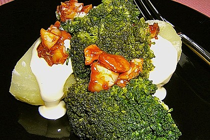 Brokkoli mit  karamellisierten N&uuml;ssen