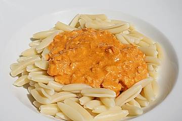 Bens Pasta mit roter Wildlachs - Sahnesauce