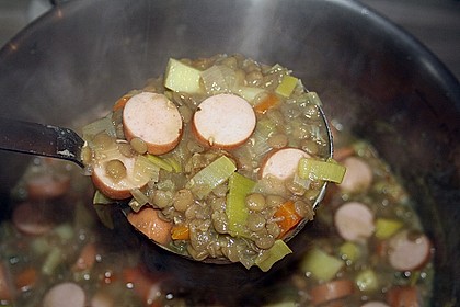 Clints Linseneintopf mit Wiener W&uuml;rstchen 2