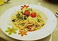 Spagetti mit Shrimps und Rucola