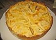 Schlanke Apfeltorte mit Rahmguss