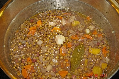 Linseneintopf - hanseatisch mit Rotwein 3