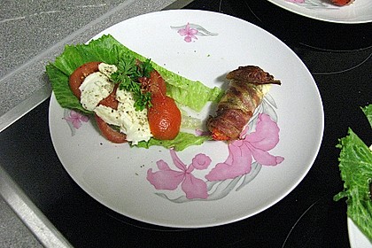Frischk&auml;se - Paprika - Schiffchen im Speckmantel 27