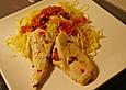 H&auml;hnchenschnitzel an Limetten - Basilikumsauce