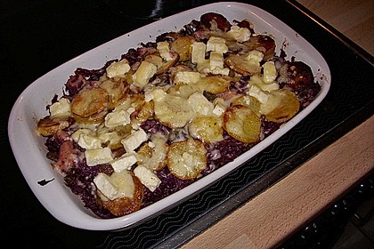Gnocchi - Rotkohl - Gratin mit Bratkartoffelhaube 1
