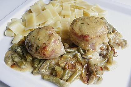 Schweinemedaillons mit Gorgonzola - Bohnen - Gratin 1