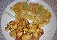 Zander gebraten, mit Rosmarinsauce