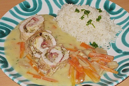Putenr&ouml;llchen mit Gem&uuml;sesauce 2